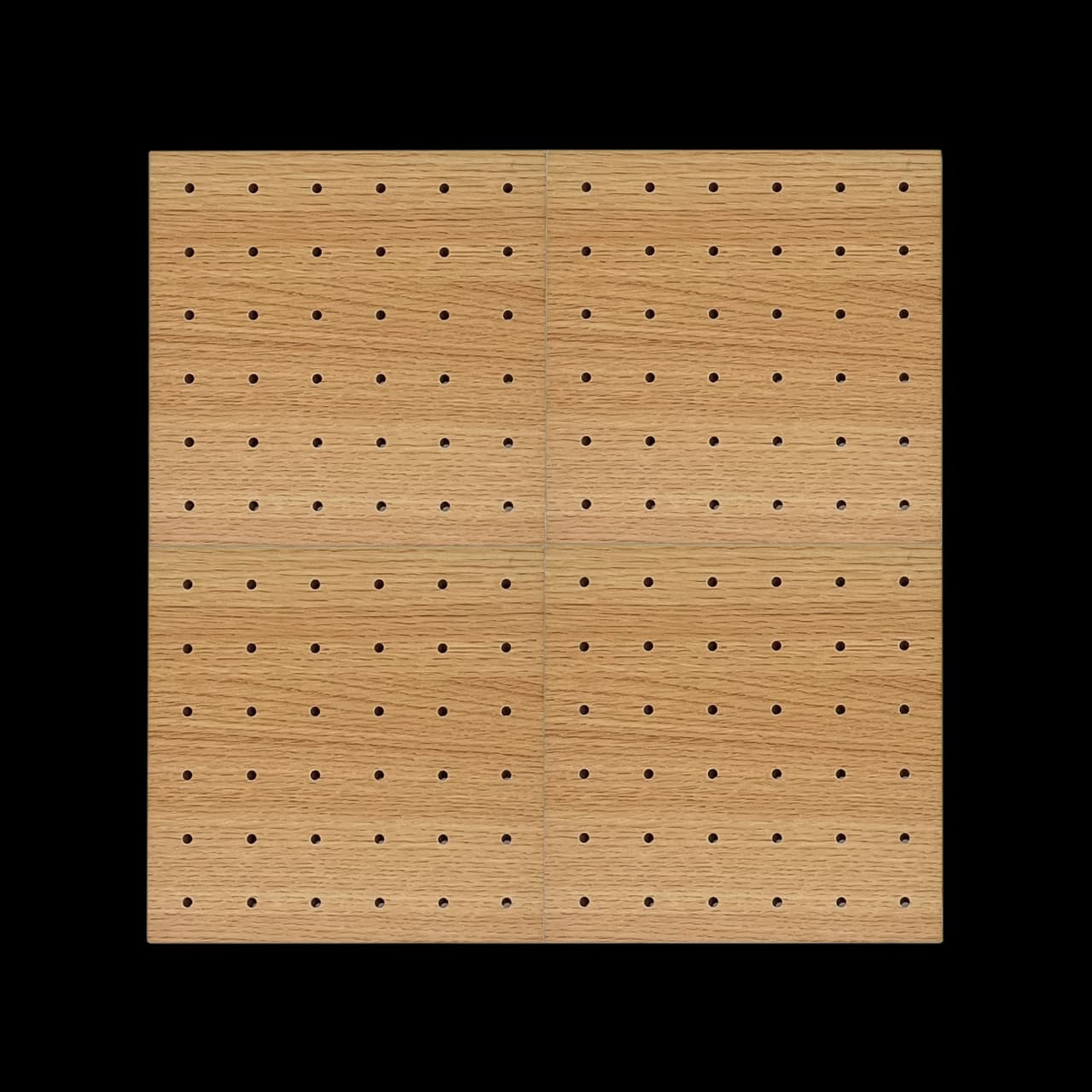 Micro-perforated wood panel surface detail