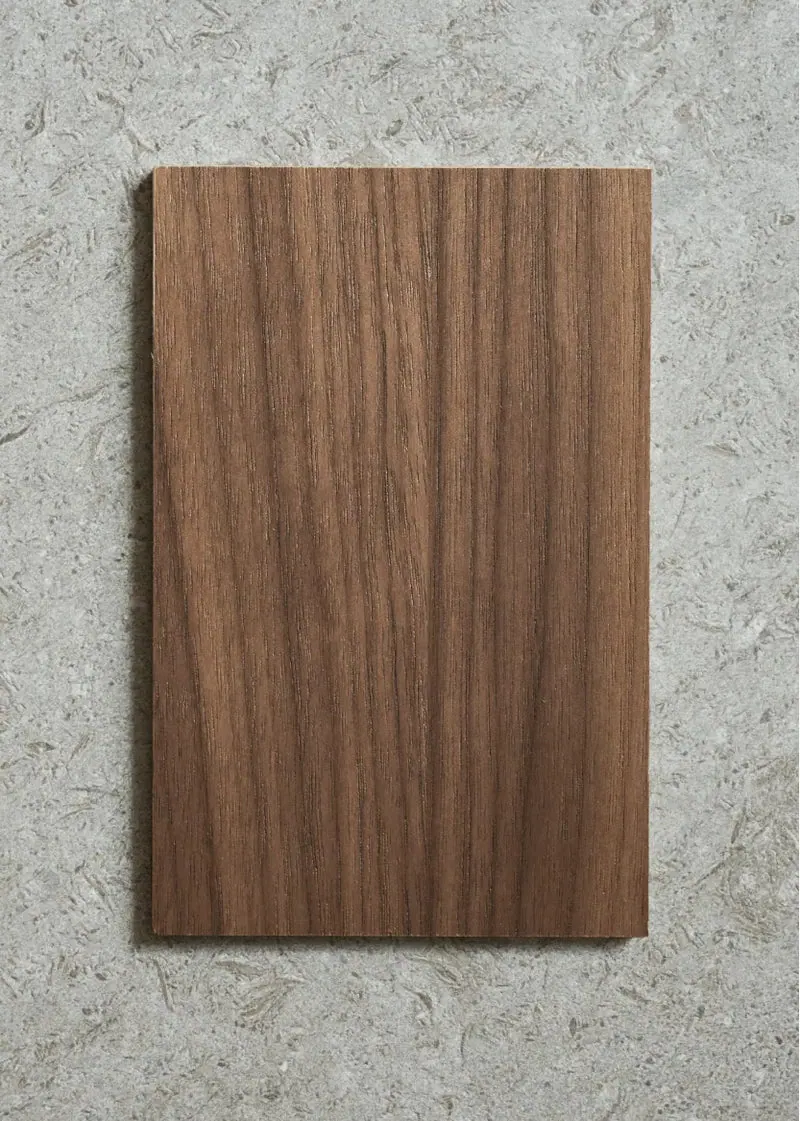 rWood Micro acoustic panel with natural wood veneer, close-up of the finish