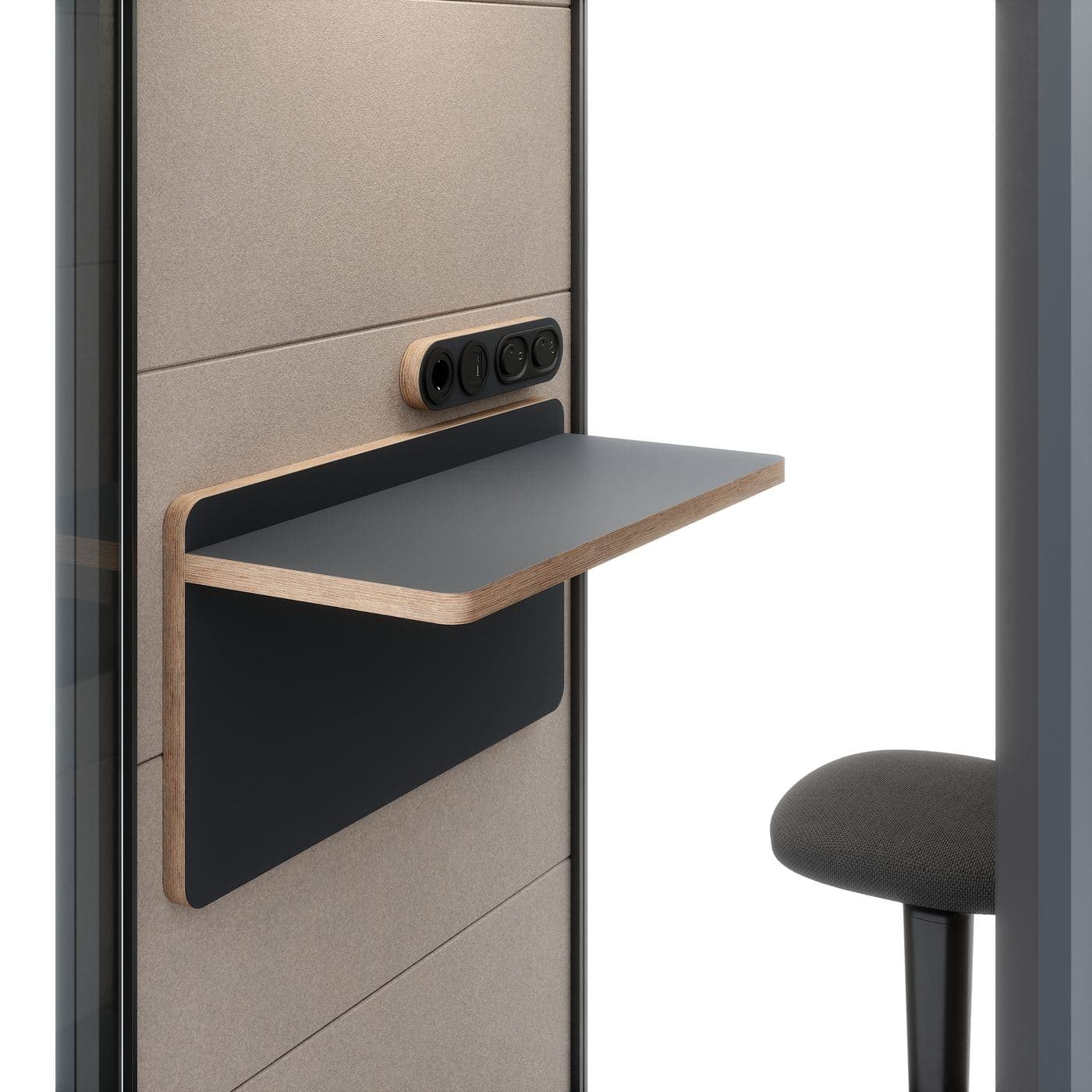 Above-desk shelf